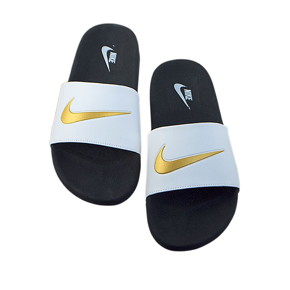 Nike store gold slides