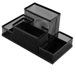 Porta Caneta Clips Aramado Lápis Com 4 Divisórias Envio Imediato!