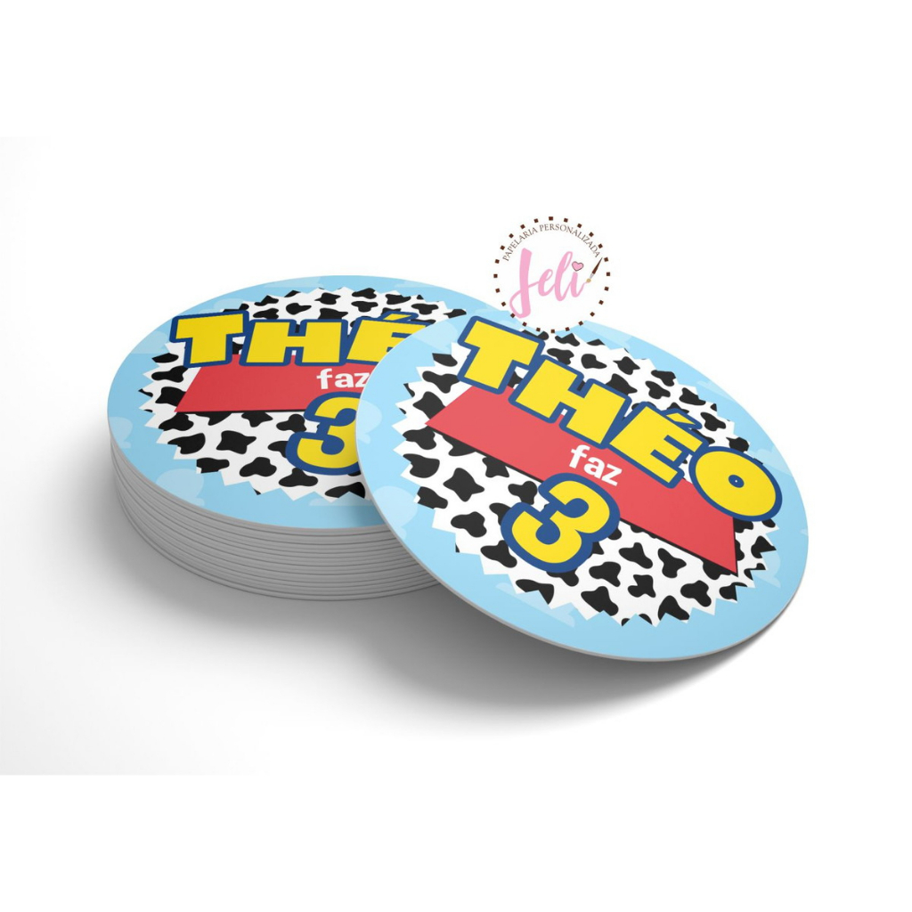 30 Adesivos Personalizados Toy Story 5 cm
