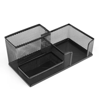 Porta Caneta Lápis Clips Aramado Com 3 Divisórias Moderno Envio Rápido