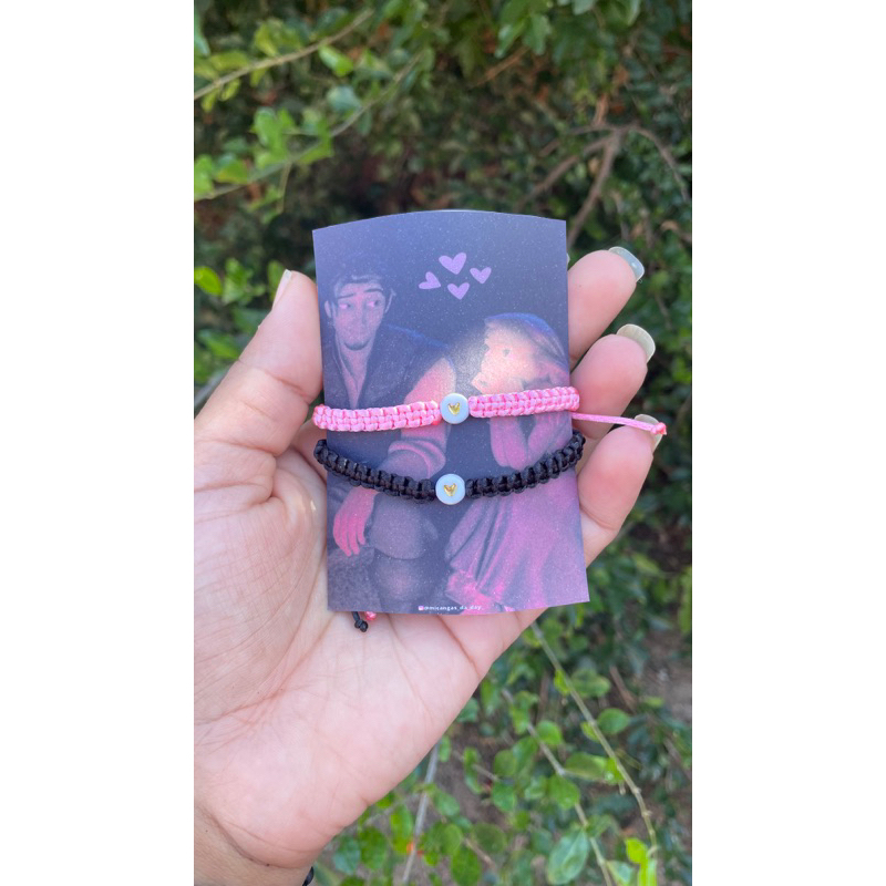 pulseira enrolados 🩷🖤