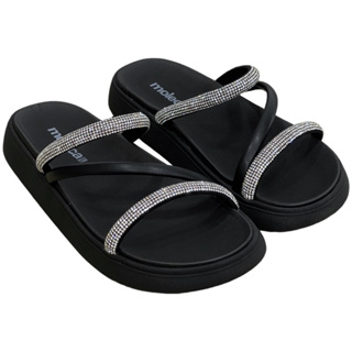 Sandalia Papete Moleca Feminina Casual Tiras Flatform