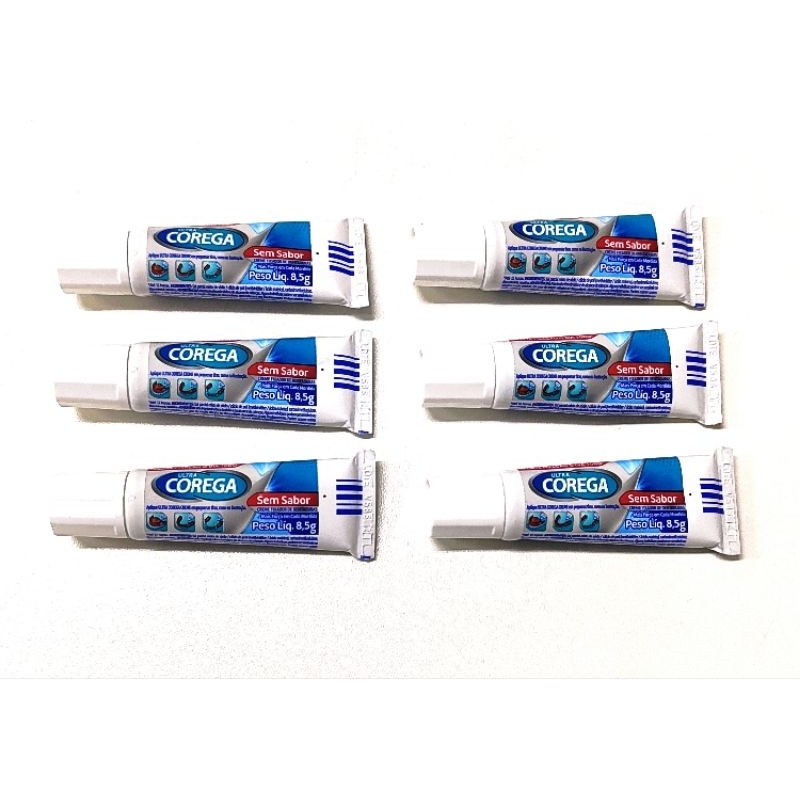 Kit 1, 3 e 6 - Corega Ultra Creme Sem Sabor com 8,5g | Shopee Brasil