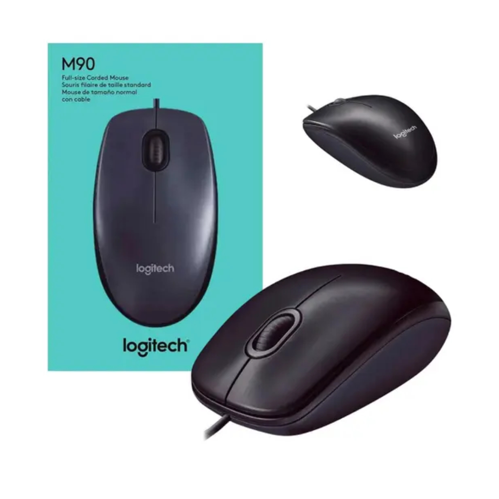Mouse Logitech Optico USB 2.0 Com Fio M90 Preto 1000dpi | Shopee Brasil