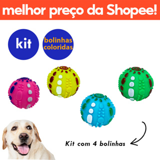 Kit Brinquedo Cachorro Bola com Desenhos 4 uni. Savana