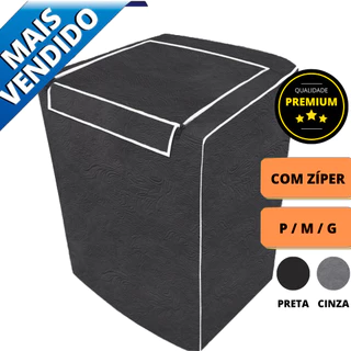 Capa de Máquina de Lavar Electrolux Brastemp Consul Com Ziper 11, 12, 13, 14, 15, 16, 17 kg