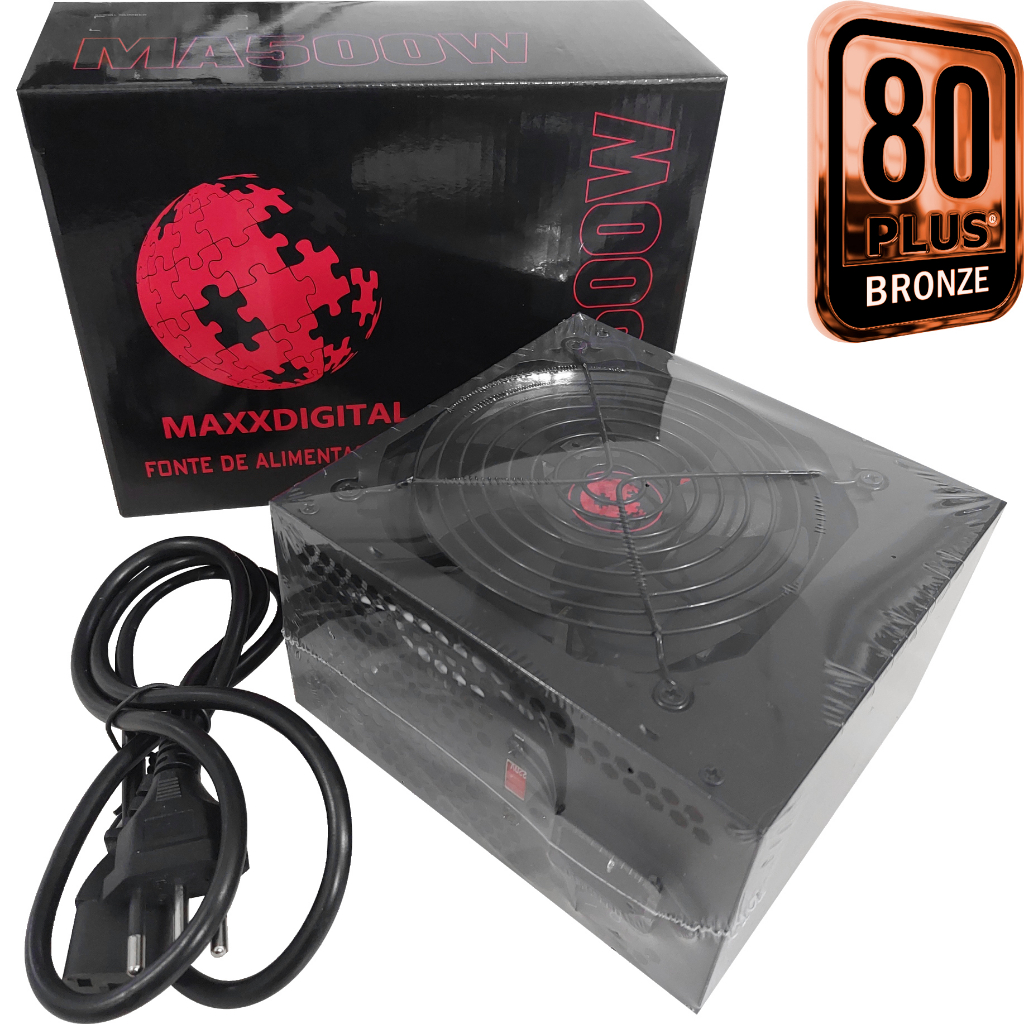 Fonte De Alimentação 500W MA-500 Maxxdigital