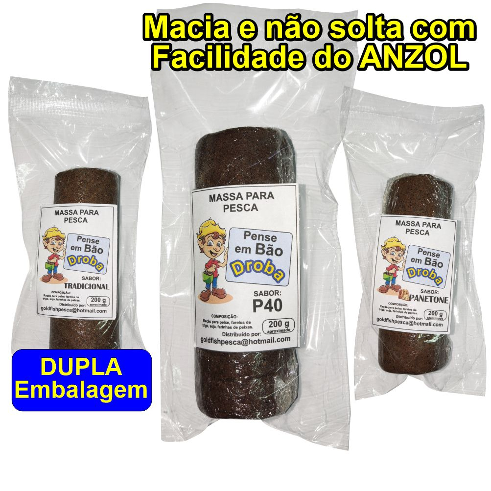 5 UNIDADES - Massa P/ PESCA Vários Sabores 200g