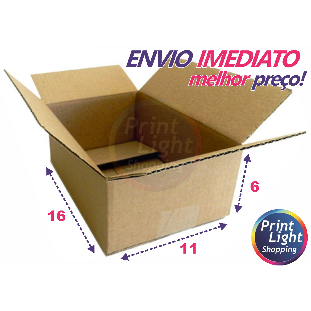 25 Caixas De Papelão Maleta 16x11x6 Correios Envios