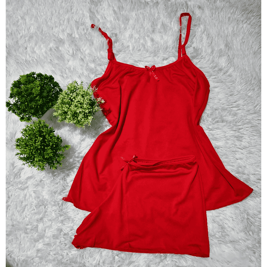 Conjunto Baby Doll Liso Short Doll Varias Cores Roupa de Dormir