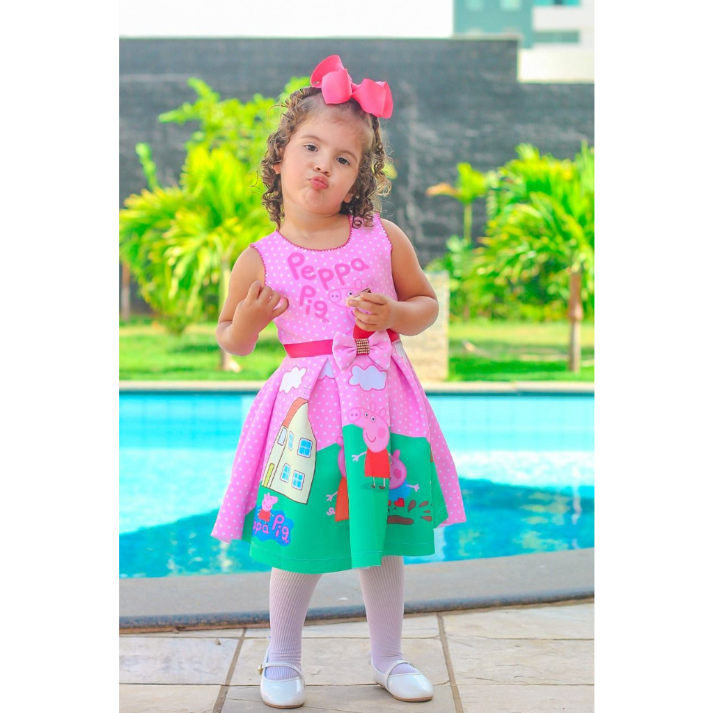 Vestido festa hot sale peppa