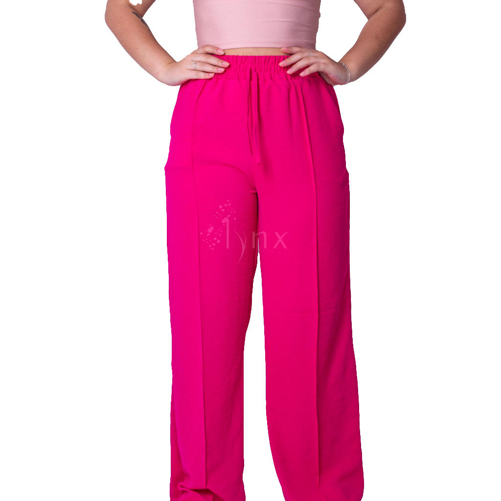 calça pantalona tecido de duna maravilhosa estica na cintura moda PINK ROSA