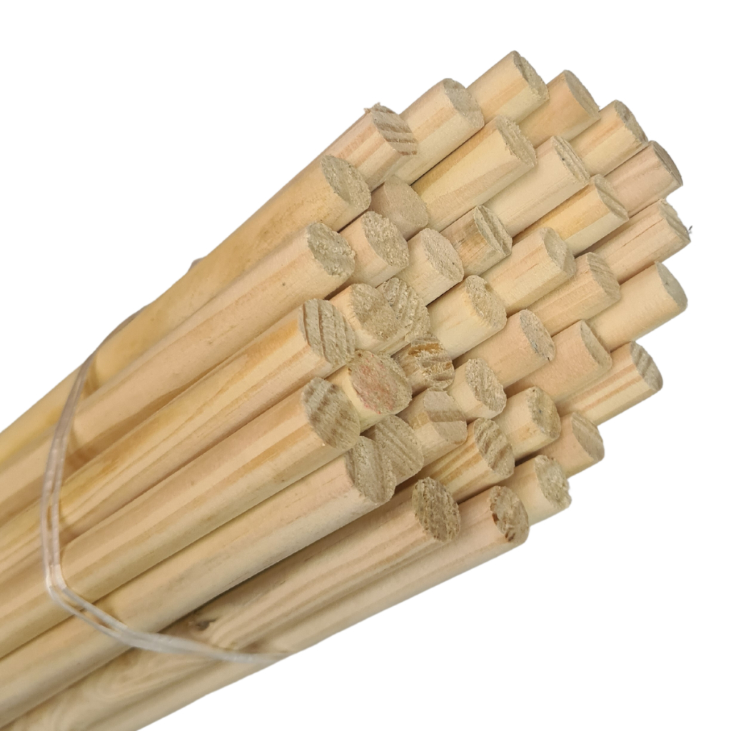 Vareta Bastao Poleiro Artesanato Pinus Lisa 19mmx1m 10 Un
