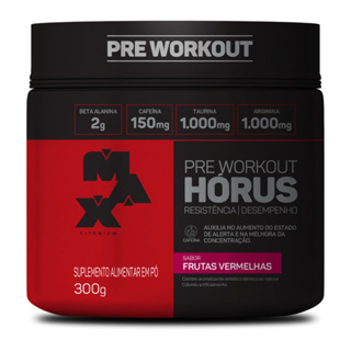 Pré Treino Horus 300g / 150g Novos Sabores Max Titanium