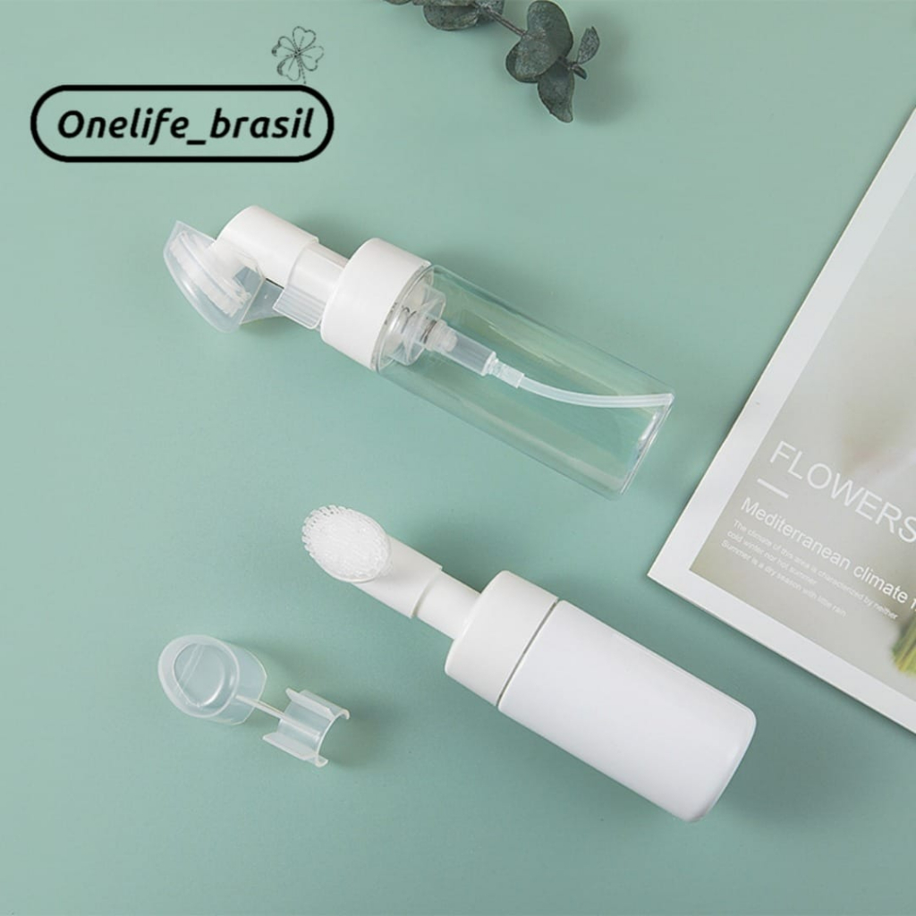 Frasco Pump Espumador Com Escova De Silicone Para Skin Care Shopee Brasil