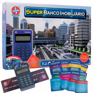 Super Banco Imobiliario com Maquininha de Cartão Original Estrela