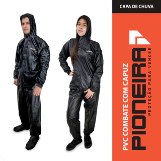 Capa Chuva Pioneira Combate Impermeavel Motoqueiro Com Capuz - Pioneira em Oferta na Shopee