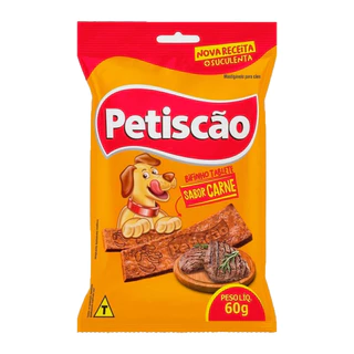 Petisco Petiscão Bifinho Tablete Para Cães Sabor Carne 60g