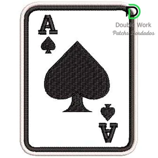 Patch Bordado ÁS de Espadas 8,5x6,5 cm Cód.1305