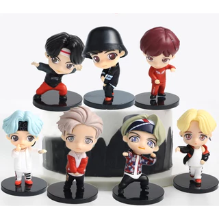Bonecos Colecionáveis Figures BTS Jimim RM JK J-Hope Suga V Jin