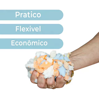 Flocos de espuma para enchimento de puffs e almofadas 1kg