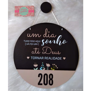 PLACA OU ENFEITE GUIRLANDA PRA PORTA DE ENTRADA COM NÚMERO DO APTO APARTAMENTO VERSÍCULO BÍBLICO JESUS SALMOS EVANANGÉLICO DEUS