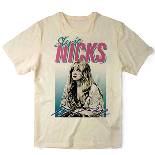 Camiseta Algodao Stevie Nicks Cantora Fleetwood Mac Musica Banda de Rock Unissex