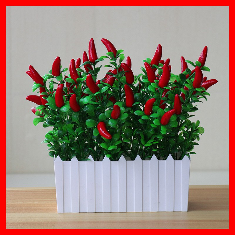 Galho de pimenta artificial unidade e kit