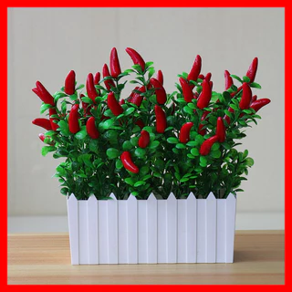 Galho de pimenta artificial unidade e kit
