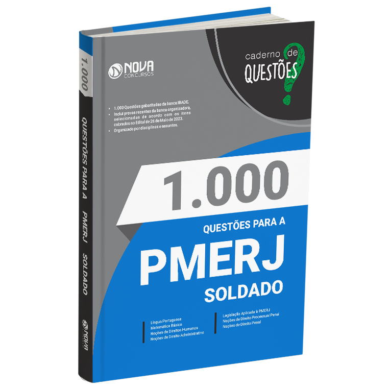 Livro 1.000 Questões Gabaritadas PMERJ - Soldado