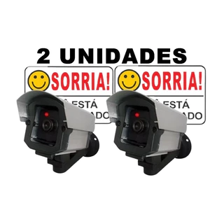 Camera falsa Kit duas unidades + 2 placa sorria