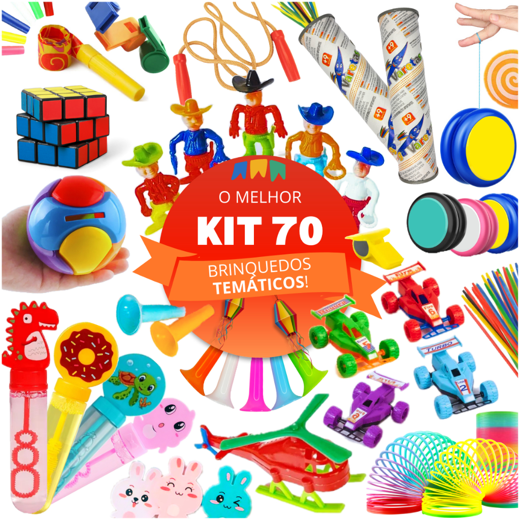 Kit 70 Prenda Festa Junina Brinquedos Atacado Crianças Lembrancinha Festa Julina