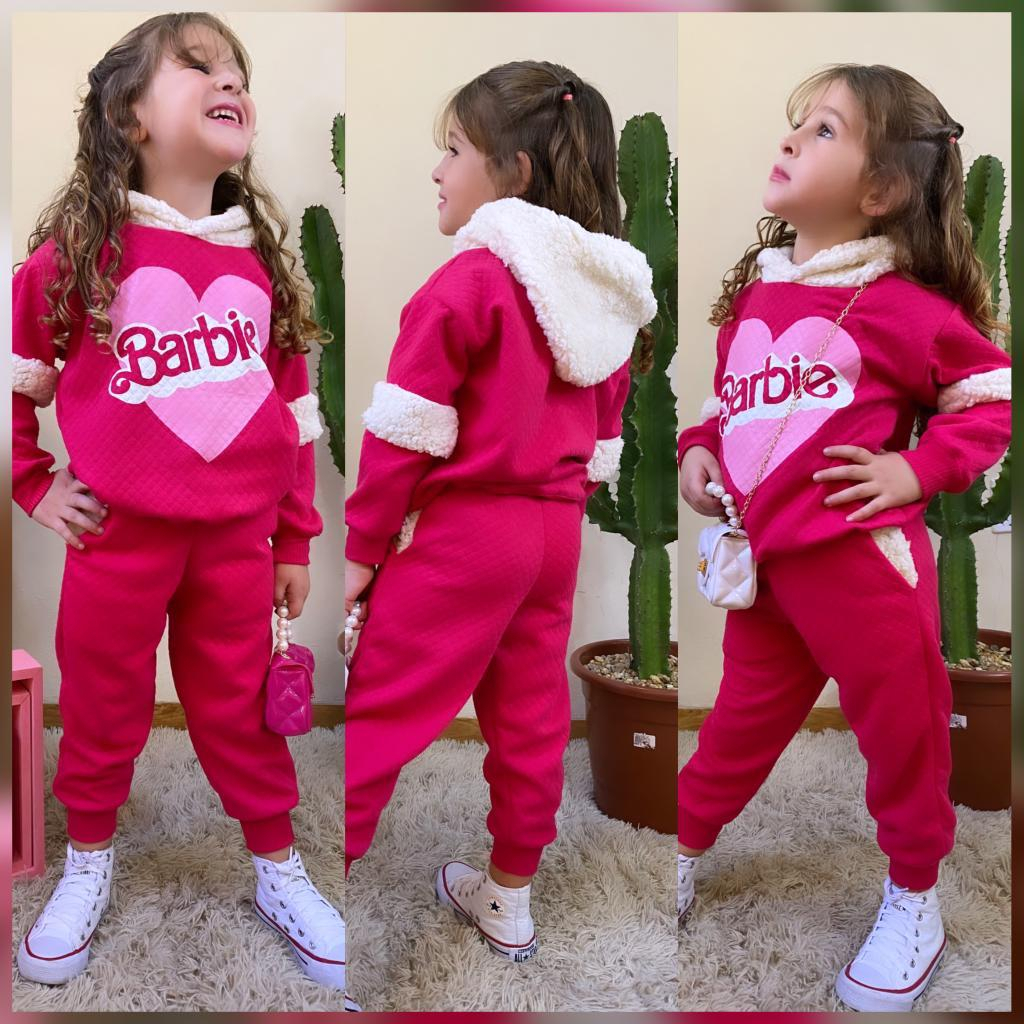 Blusa De Frio Barbie Girl Adulto Moletom Feminino Com Capuz - ADN