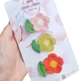 Presilha de bebê 100% forrada e Borrachinha Antideslizante Com Florzinha De Crochê Maternidade