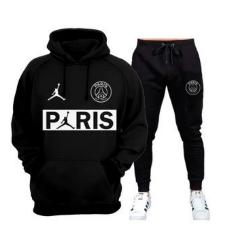 Conjunto Moletom Paris PSG Blusa + Calça Abrigo Premium Inverno Lançamento 2023
