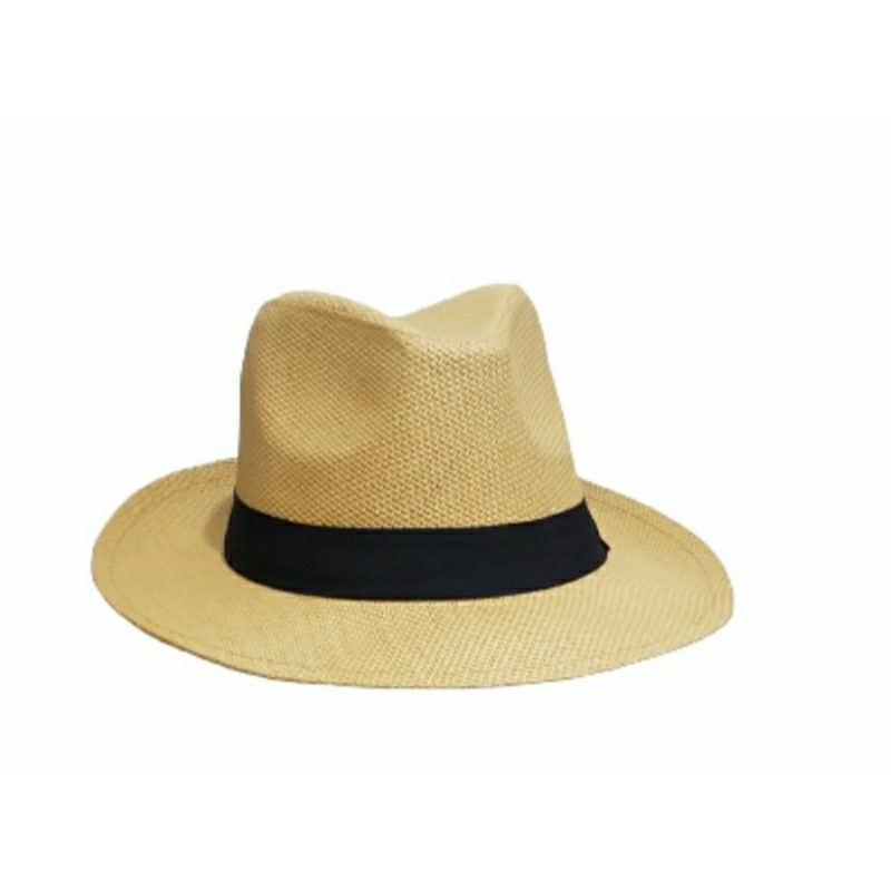 chapéu estilo Panamá cor palha tamanho grande 62