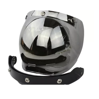 Viseira Bolha com Suporte Flip Pret para Capacete Aberto