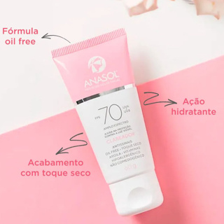 Protetor Solar Anasol Facial Clareador FPS70 60g