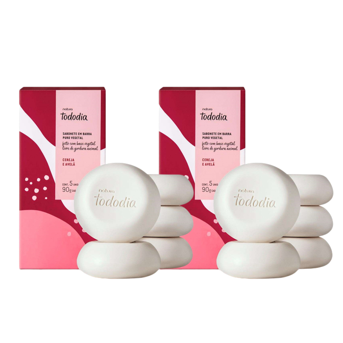 HANNAMA SOAP 2個セット Kit 2 Caixas) Sabonete em Barra Natura Tododia - 5x90g: Algodão