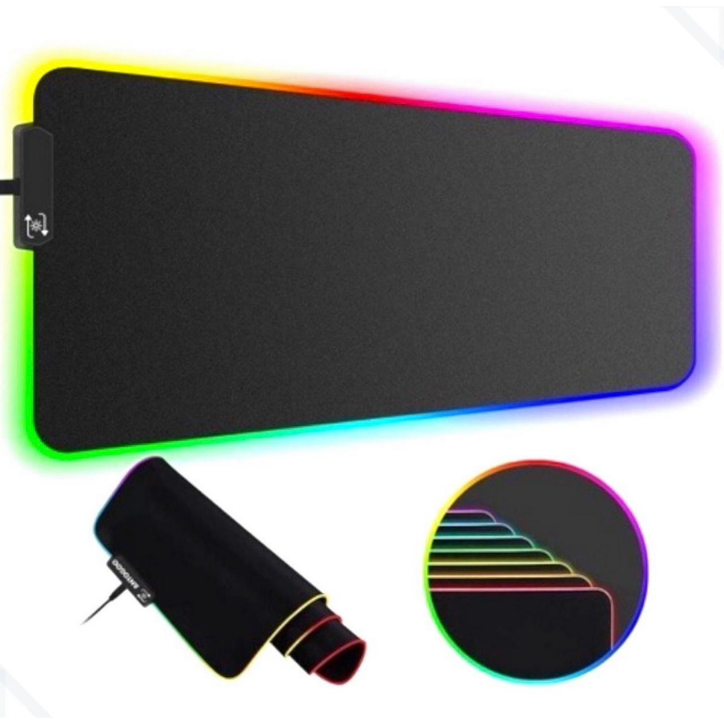 Mouse Pad Gamer Com Led RGB Iluminado Grande Speed 7 Cores Impermeável mousepad