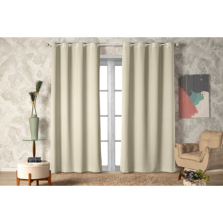 Cortina Oxford Sala/Quarto 300x250 Com Ilhós Para Varões Simples 3.00 x 2.50 Varias cores Decorativa