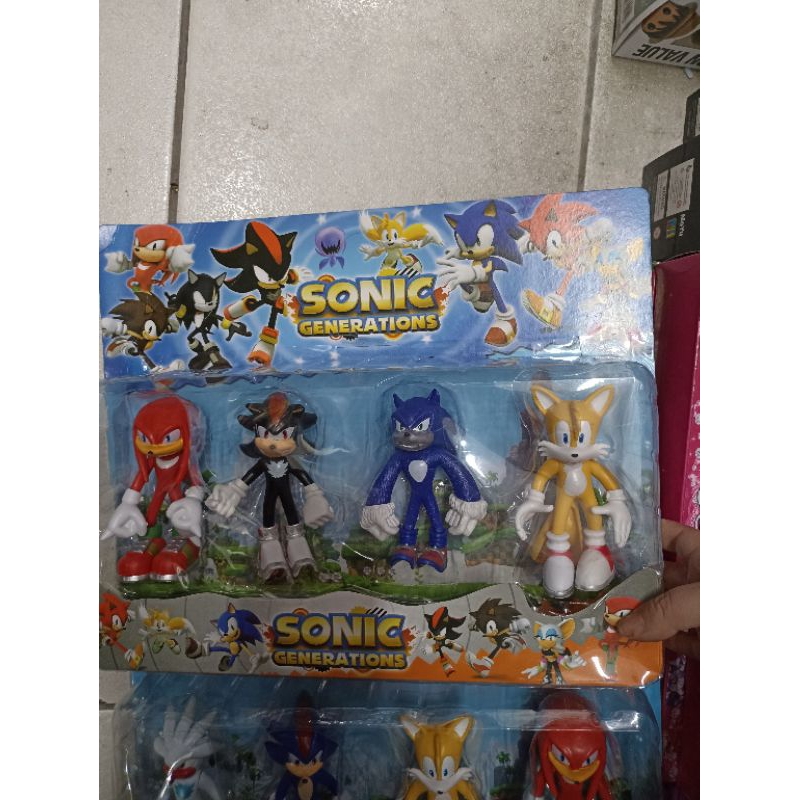 8 Bonecos do Sonic - Coleção do Jogo Sonic Generations - Coleção Bonecos  Sonic 
