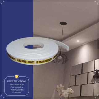 Rodateto, Moldura Teto EVA Autocolante e Flexível E23 3,5cm