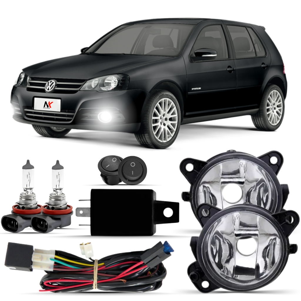 Kit Farol Milha Volkswagen Golf 2007 2008 2009 2010 2011 2012 2013 ...
