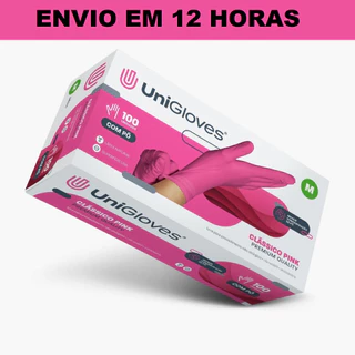 Kit Com 3 Caixas Luva Látex Rosa Pink Descartável 300 Unidades Unigloves