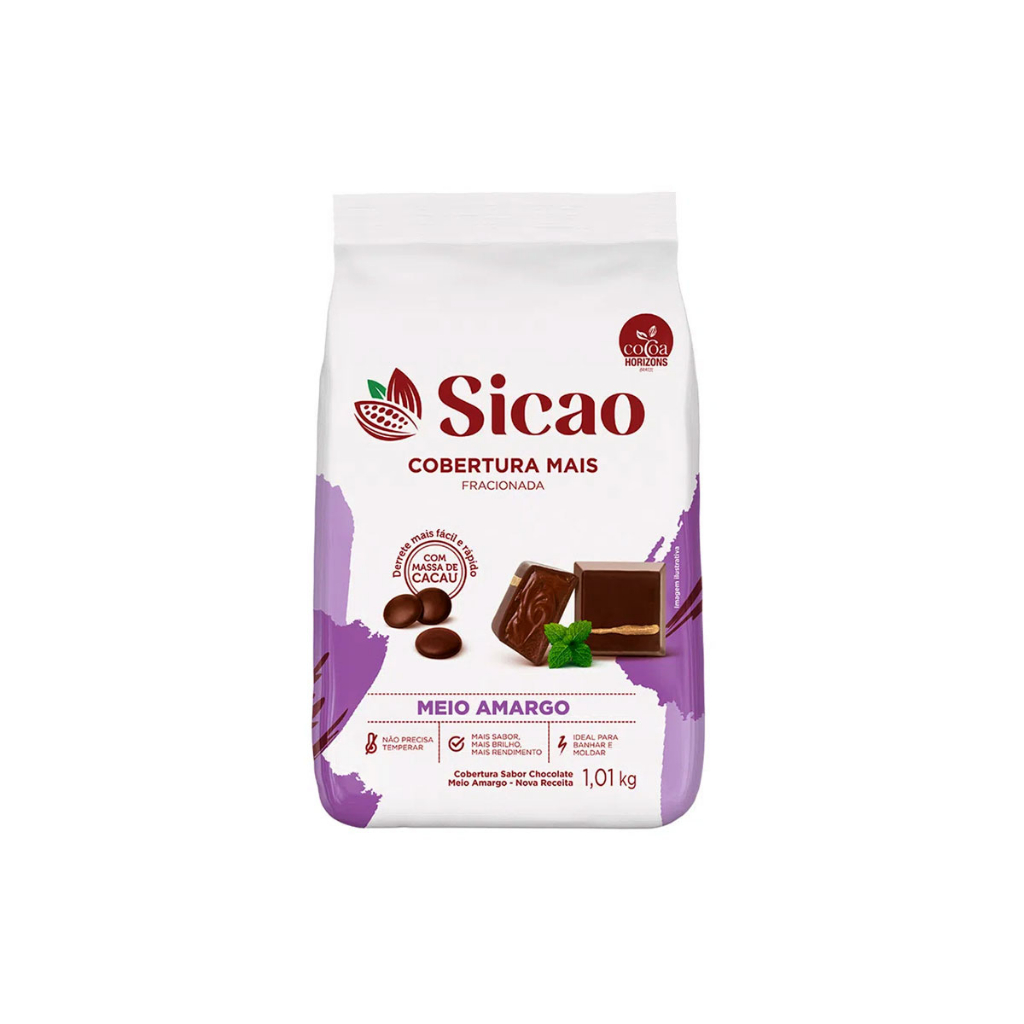 Cobertura Sicao Mais Gotas 1,01Kg Meio Amargo