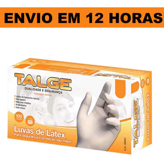 Kit 2 Caixas Luva Descartável Látex Com Pó 200 Unidades Talge