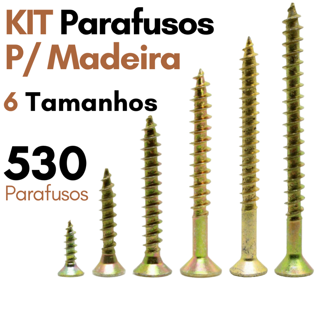 Kit Parafuso Para Madeira Philips Com Pe As Parafusos Para Mdf