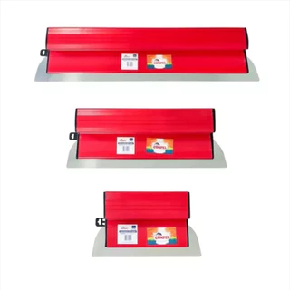 Kit Desempenadeira Berox Aço Inox Lisa 25cm, 40cm e 60cm Compel Flexível Para Massa Corrida com Troca de Lâmina