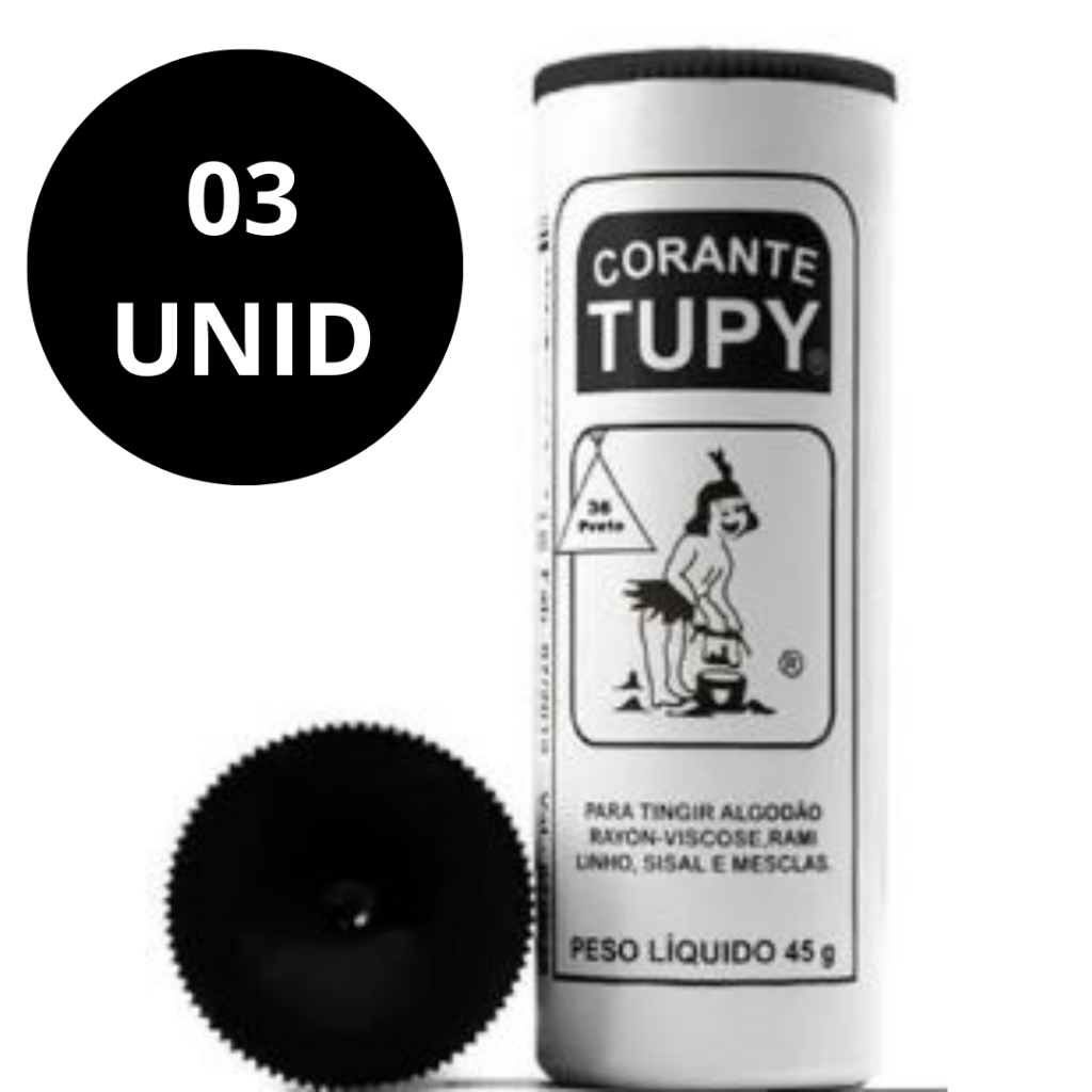 Corante para Tingir Tecidos Roupa Tupy 45g Diversas Cores